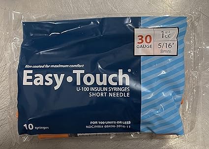 EasyTouch, 30G - 1cc/mL - 5/16"…