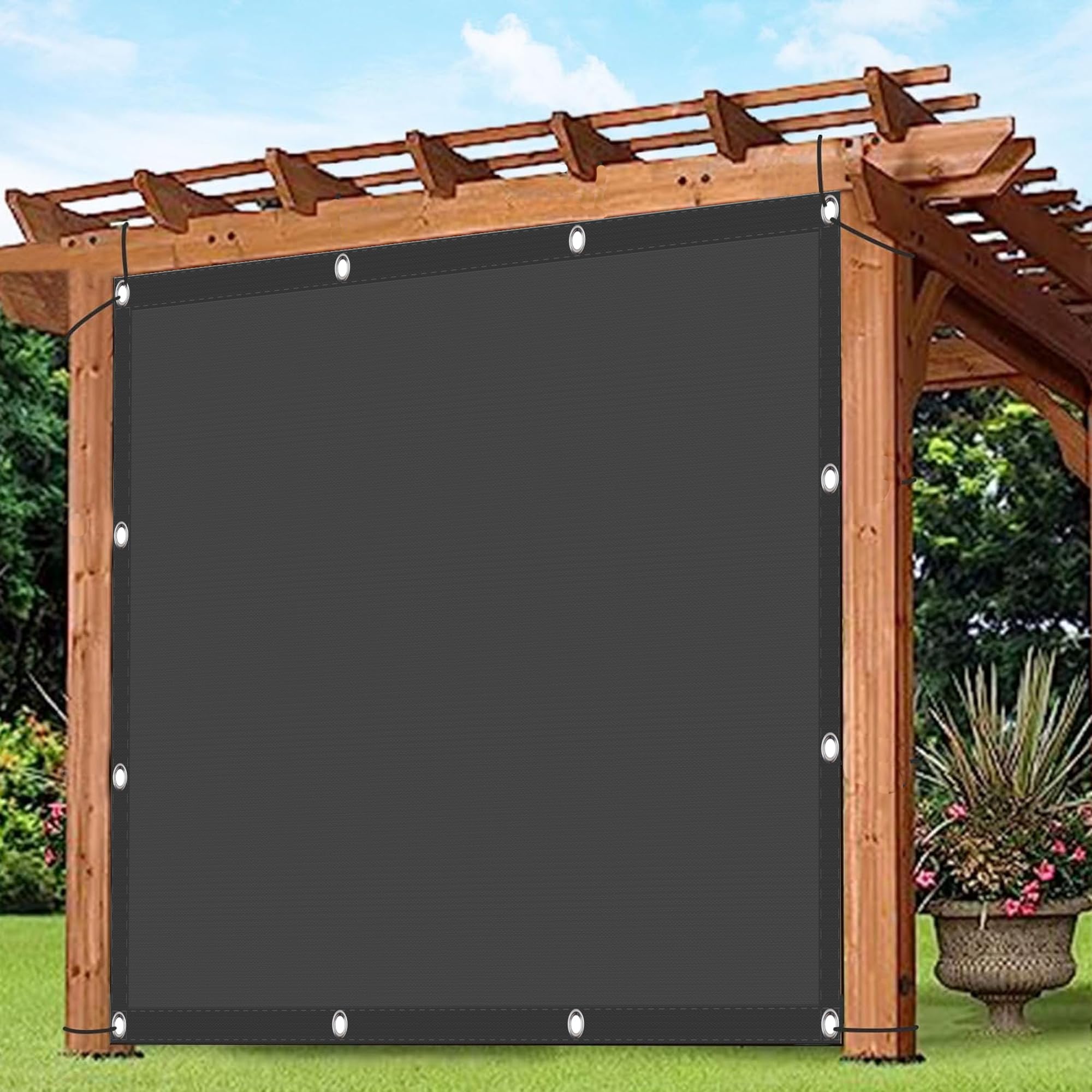 Voile d'ombrage 1x3m gris foncé anti-UV pour aménager le jardin et la terrasse