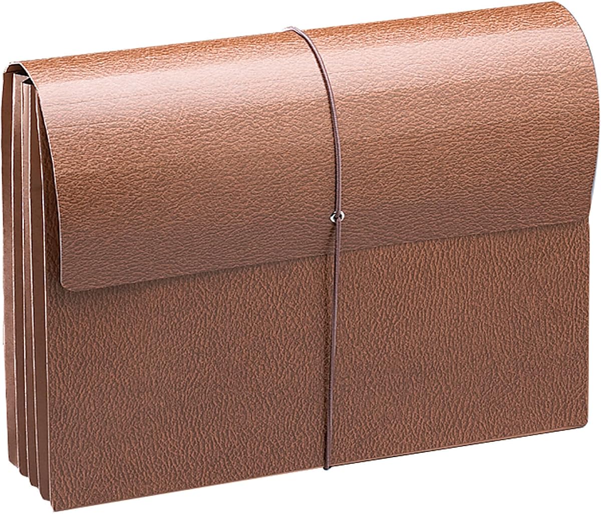 Classic Expanding File Wallet with Flap and Cord Closure, 3-1/2" Expansion, Legal Size, Redrope, 10 per Box (71356)