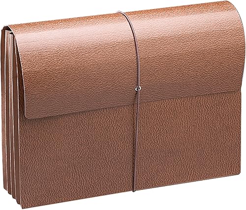 Smead Cartera de archivo expandible clásica con solapa y cierre de cordón, expansión de 3-1/2", tamaño legal, cuerda roja, 10 por caja (71356)