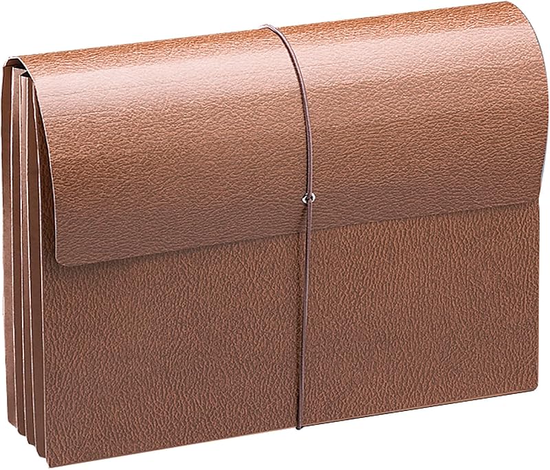 Classic Expanding File Wallet with Flap and Cord Closure, 3-1/2" Expansion, Legal Size, Redrope, 10 per Box (71356)