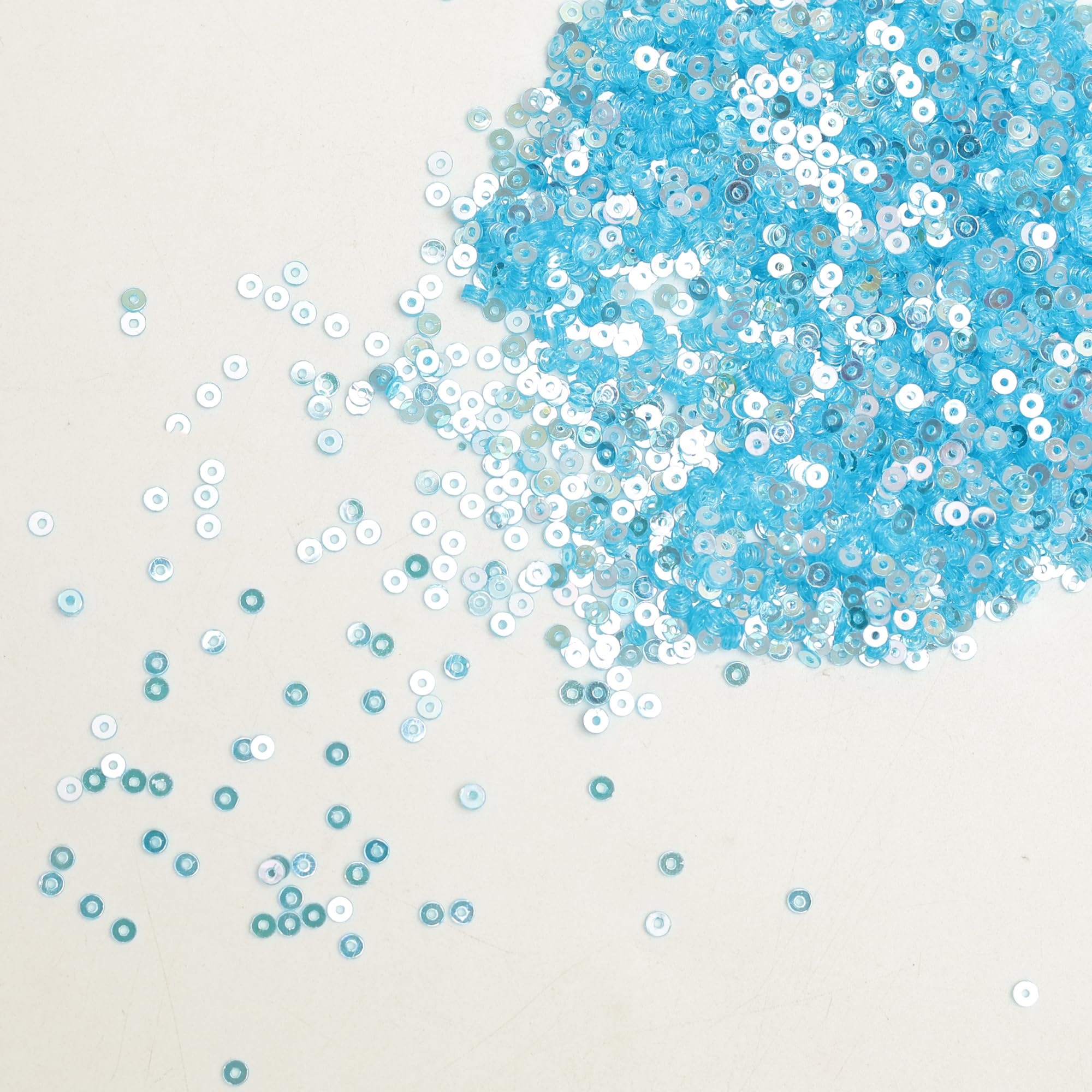 Embroiderymaterial 2.5 MM Sequins Sitara for Craft, Embroidery, and Jewellery Making (Morning Mist Color, 50 Gram) 4