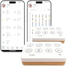 Talli Daily One-Touch Baby Tracker - Baby Monitor to Log Feedings, Diapers, Sleep & More - Electronic Journal Links to Mobile App for Real-Time Baby Monitoring & Tracking - Alexa Compatible