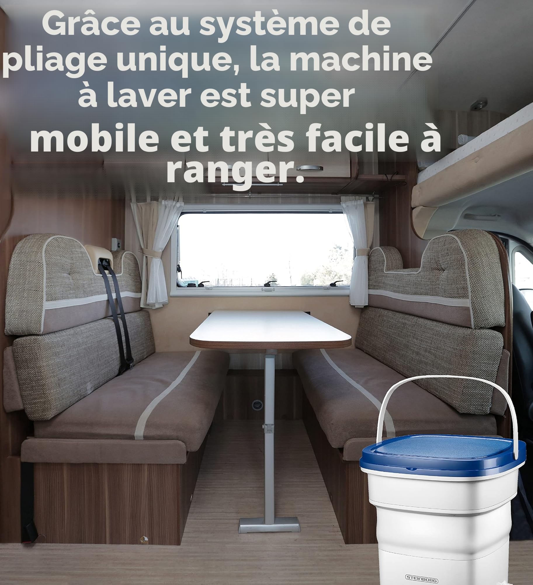 Mini machine à laver pliable 1,5 kg 135 W portable voyage camping