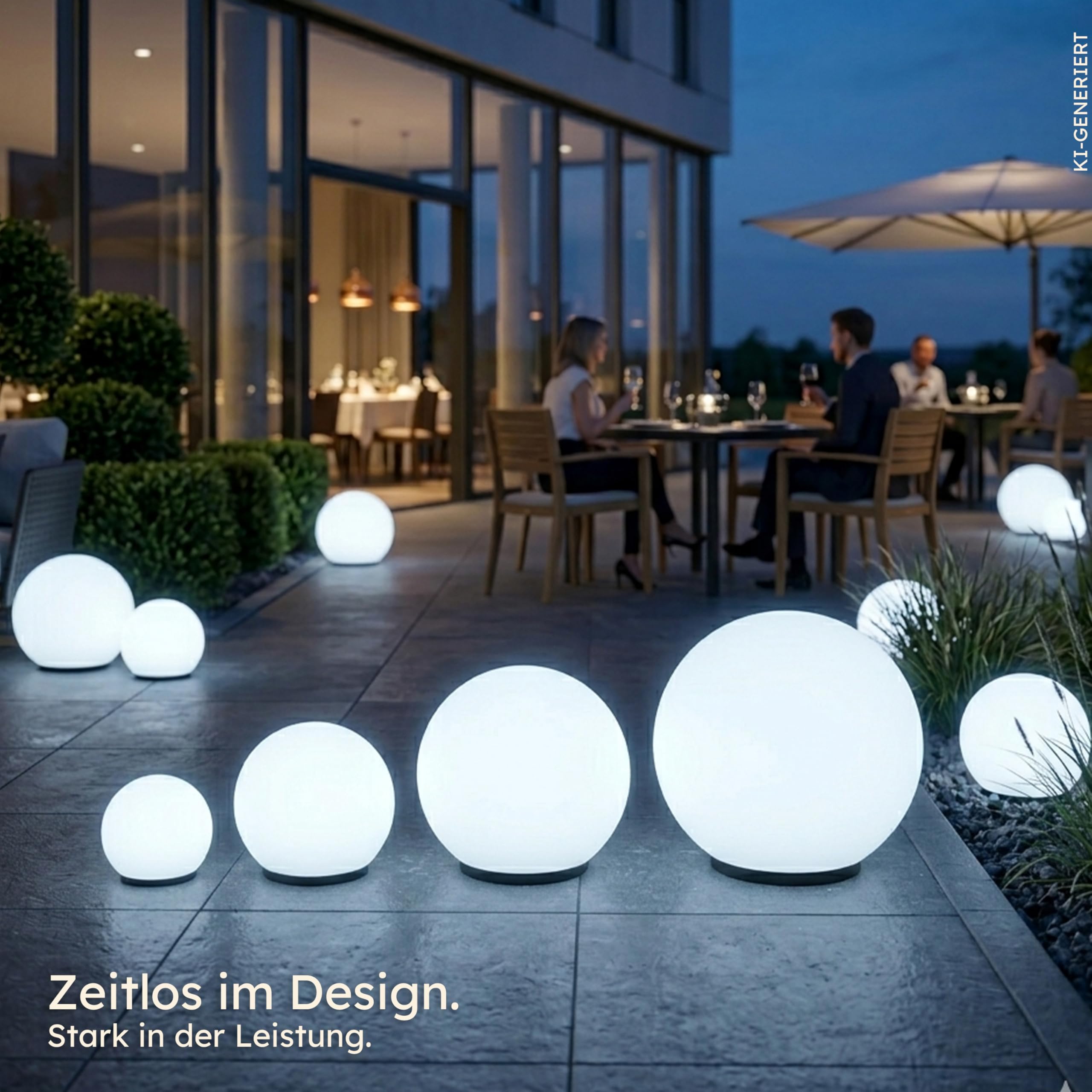 Esotec Solarkugel für den Garten, 4er Set, 7 Farben, multicolor, Bodenleuchten, Akku, LED Solarkugel, Solarleuchte, Kugelleuchte, 6500K, außen, winterfest, outdoor, 102615