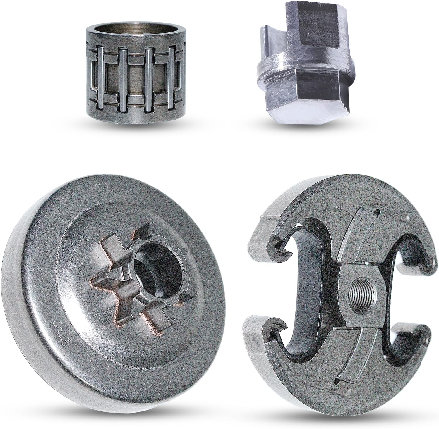 Kit Pignone 7 Denti .325'' Per Husqvarna 340 345 445 450 - Completo Con Frizione E Ricambi - Foto 3