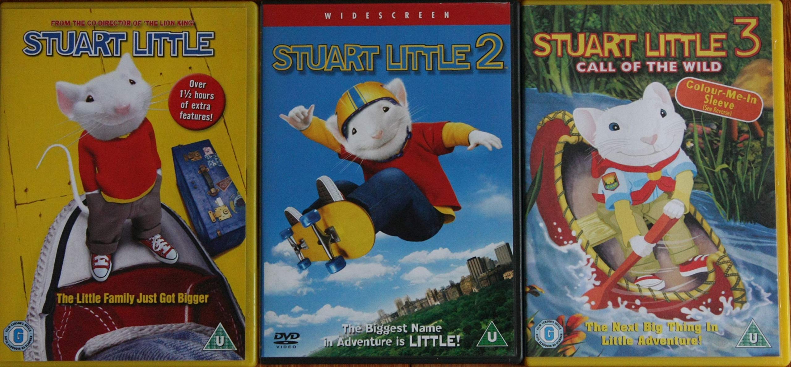 STUART LITTLE - COMPLETE DVD COLLECTION 1-3 stuart little + stuart little 2 + stuart little 3 call of the wild