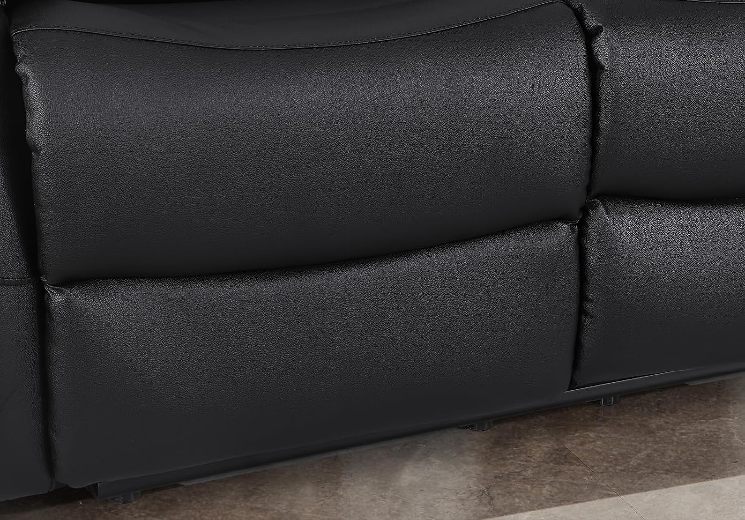 Alexent Loveseat Recliner Sofa, Power Recliner Leather Loveseat Sofa with USB Port Recliner Chair Couch 2 Seater Sofa for Living Room,Bedroom,Playroom,Black
