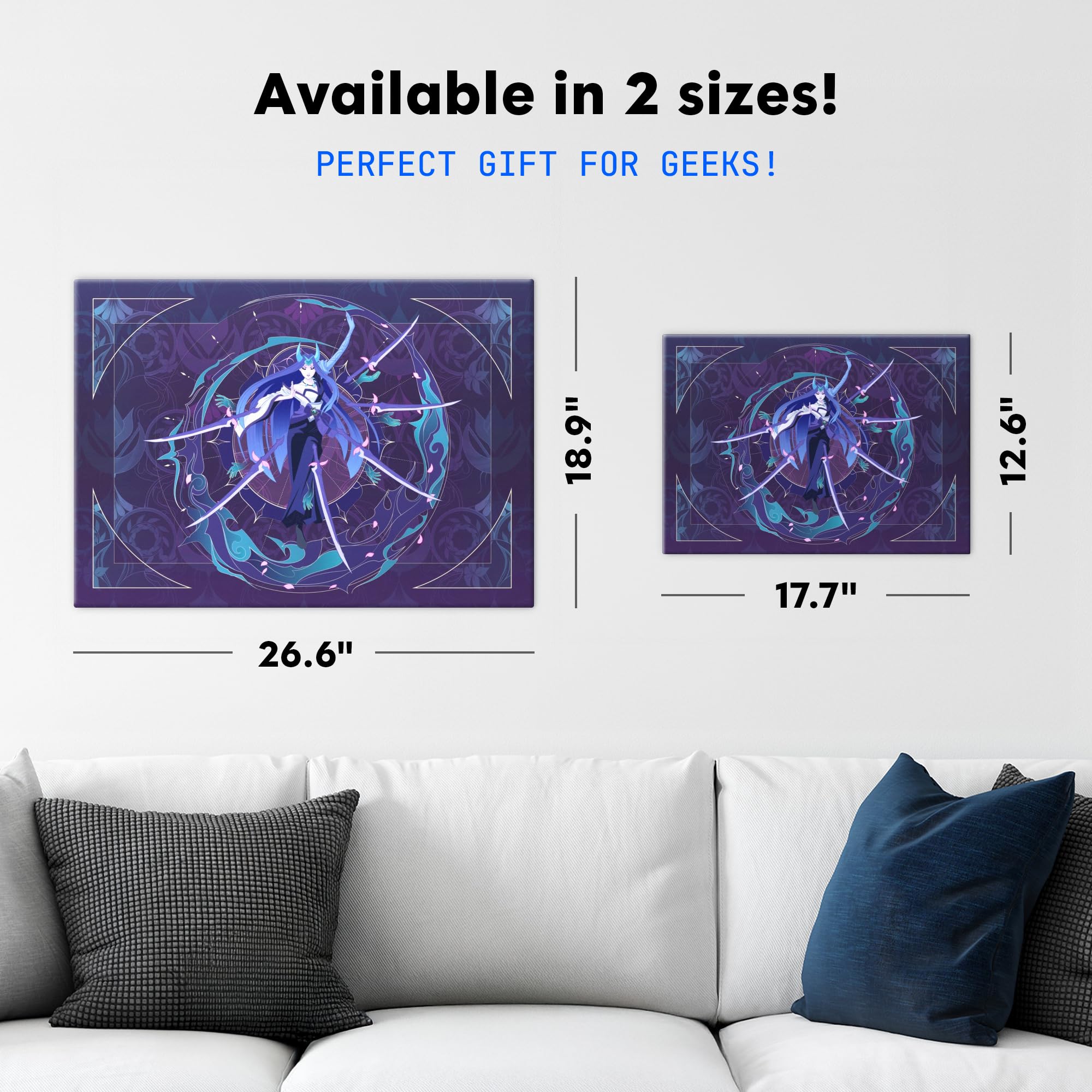 Displate Metall poster League of Legends Irelia Größe L | Bilder Wanddeko Wohnzimmer & Schlafzimmer Wandbilder, Geschenk. Wandkunst mit Magnet-Befestigung, ohne Bohren.