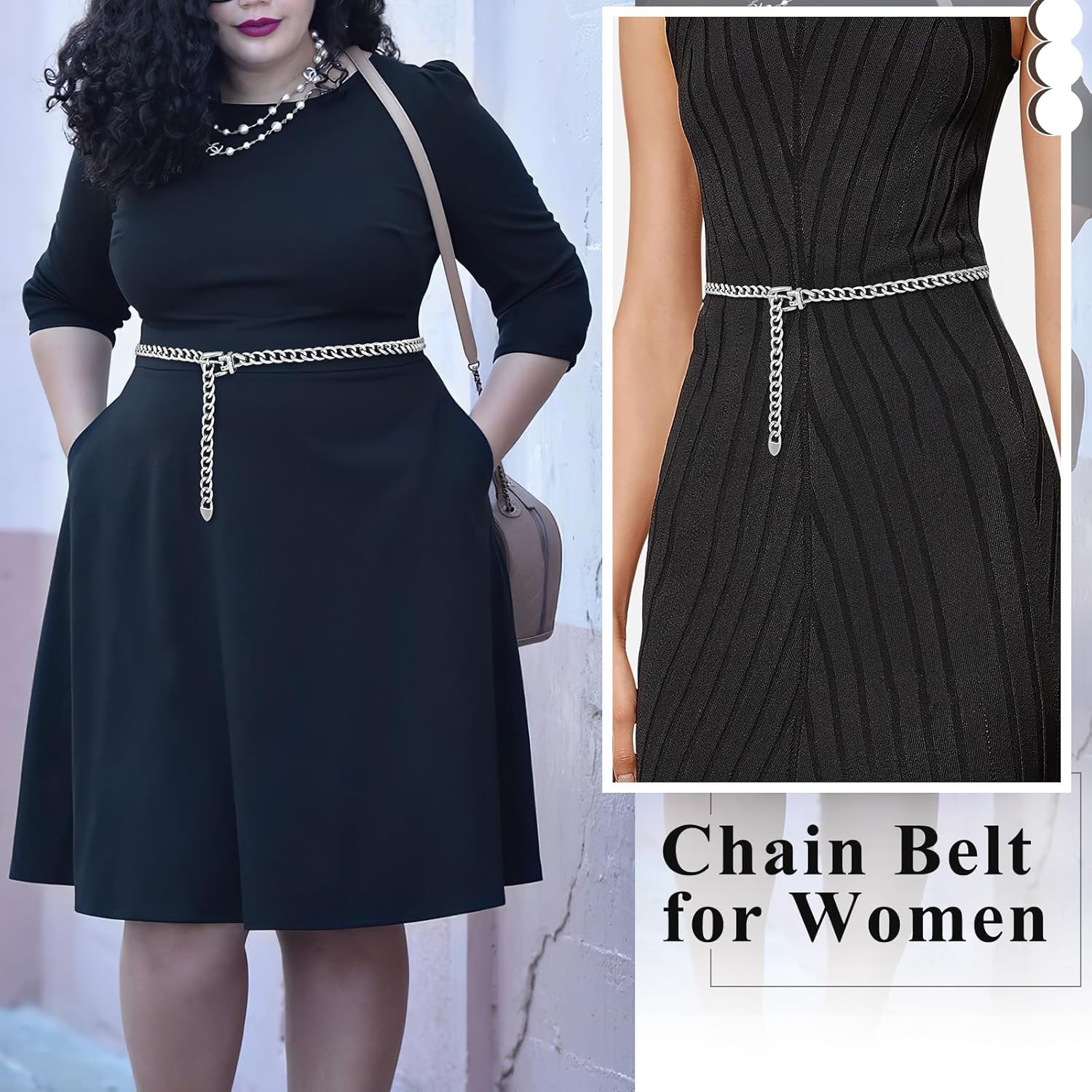 Gold Metal Waist Chain for Women - Adjustable Body Chain with Link Belts for Dress & Jeans - Image 5