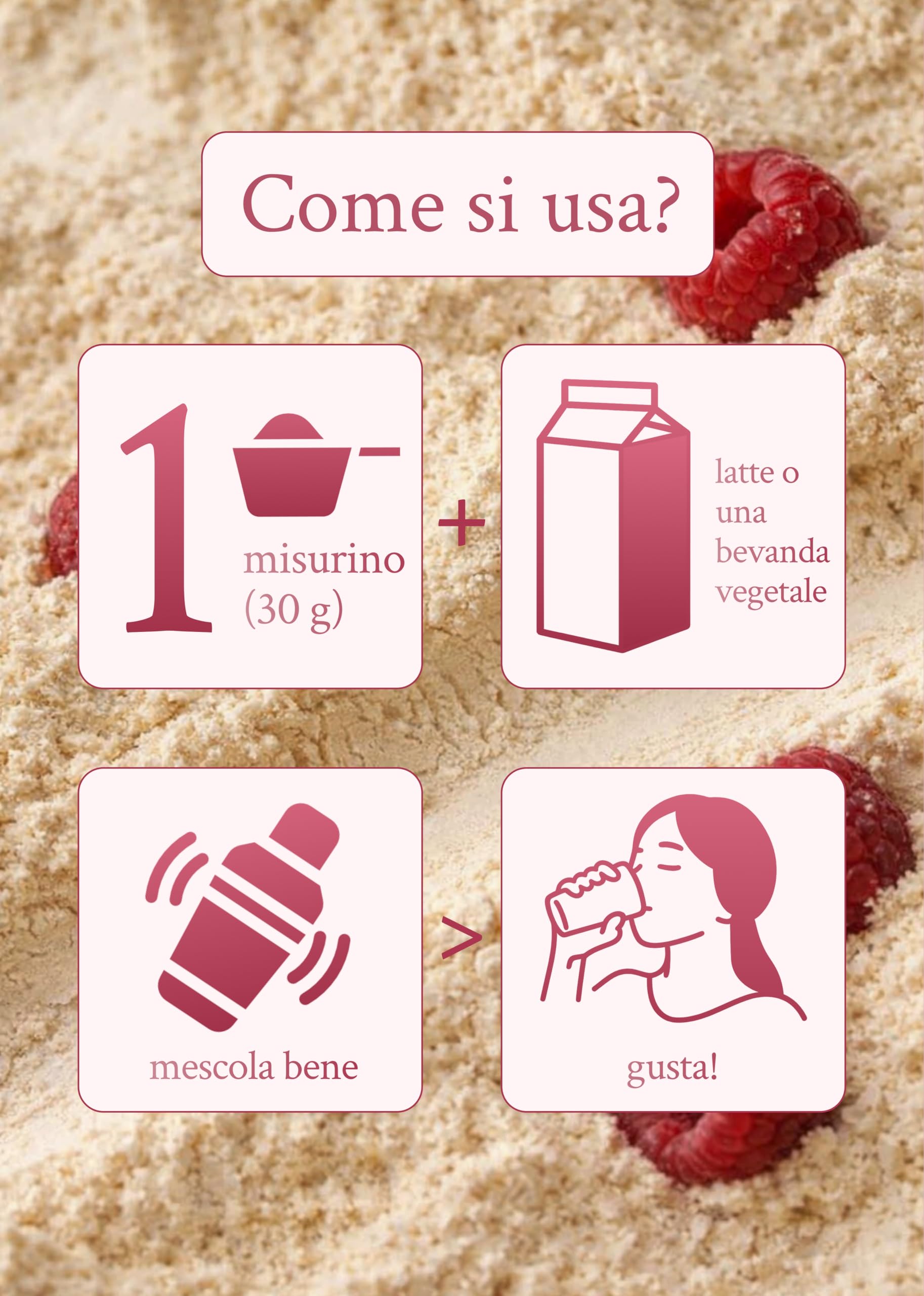 Intenson Vegan Protein Powder Cioccolato Bianco Lampone, 900 g, 21 g Proteine per Porzione, 30 Porzioni, Pisello e Canapa, 100% Vegetale, Senza Lattosio, Senza Glutine, Senza Zucchero, Formula Clean