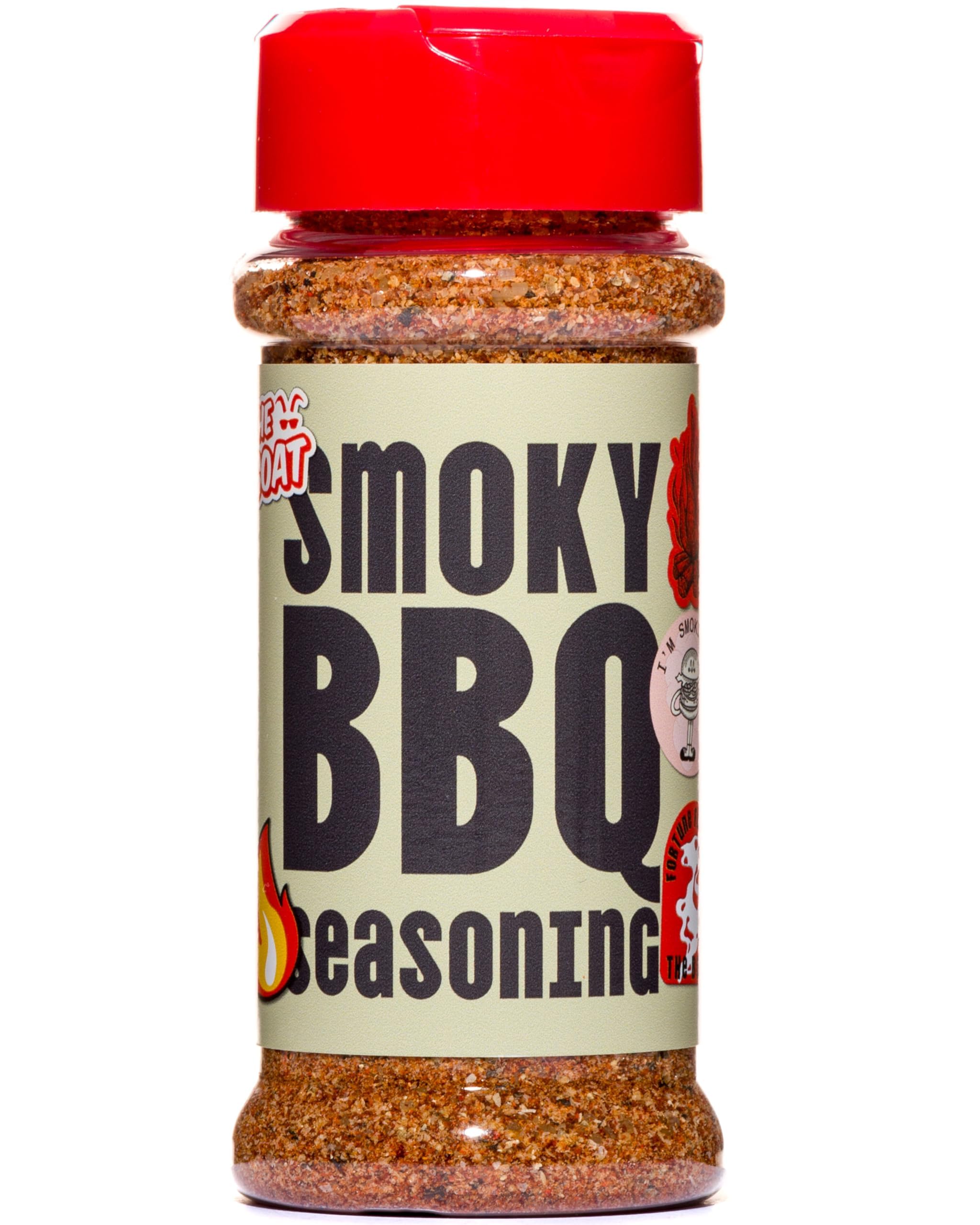 The GOAT Smoky BBQ Seasoning Blend & Rub 75g Shaker – Gourmet American Texas Barbecue Artisan Spice Mix, Bold Rich Taste on Meat, Seafood and Vegetables, Ideal for Grilling and Roasting