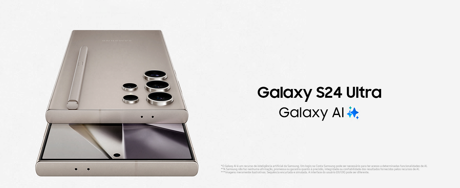 Smartphone Samsung Galaxy S24 Ultra, Galaxy AI, Selfie de 12MP