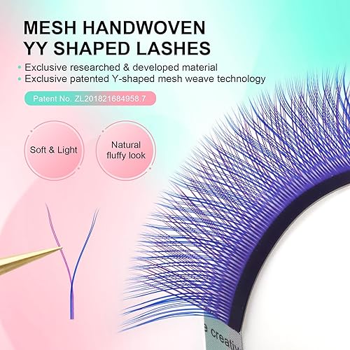 Miniatura 76 de NAGARAKU YY Extensiones de Pestañas de Alta Capacidad 54 Filas 0.07 D Rizado 7-15mm Longitud Mixta Suministros Y Pestaña 4D Volumen Ruso Cruzado YY