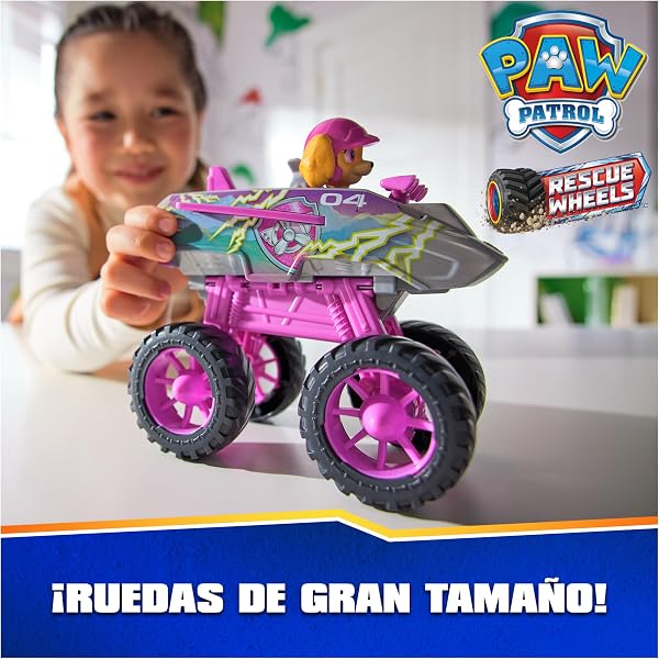 Paw Patrol Patrulla Canina - Pack Figura Skye Rescue Wheels y Vehículo Transformable Jet - Patrulla Canina Juguetes - Juguetes Niños 3 años + - Regalo Niño 3 años - 2