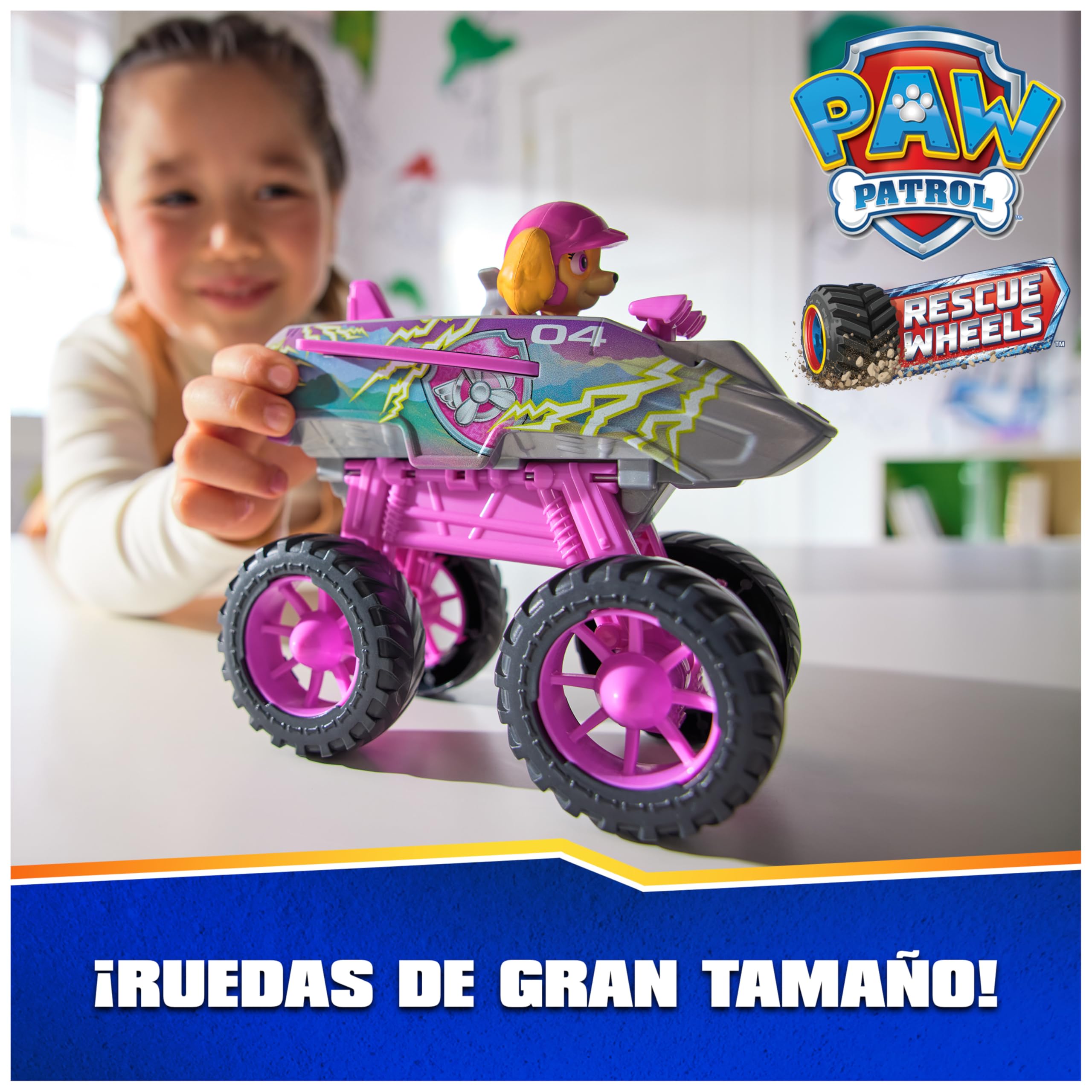 Paw Patrol Patrulla Canina - Pack Figura Skye Rescue Wheels y Vehículo Transformable Jet - Patrulla Canina Juguetes - Juguetes Niños 3 años + - Regalo Niño 3 años — view 2