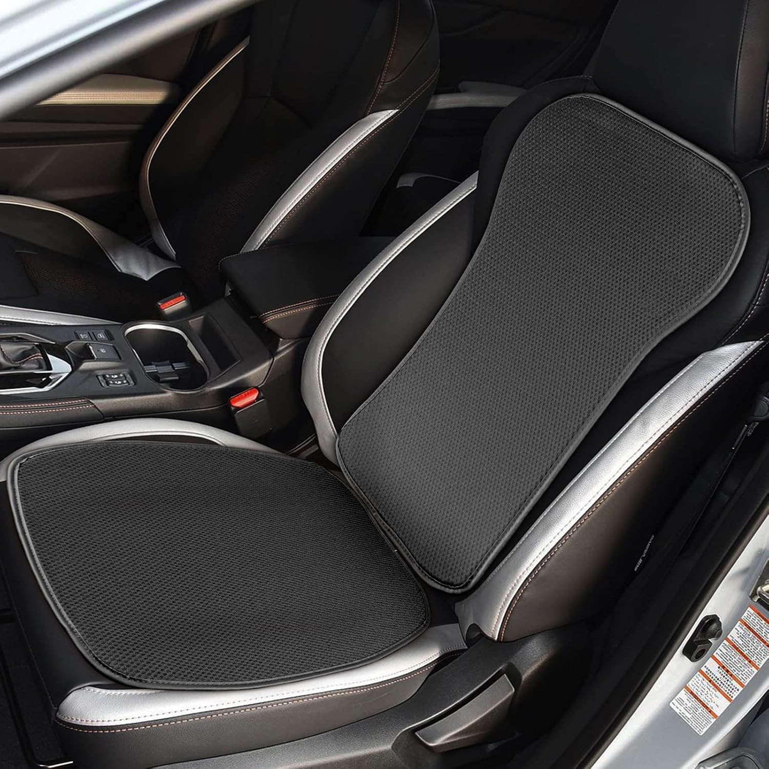 KUNGKIC for Subaru XV Crosstrek Mesh Car Seat Cover Set Breathable Cooling Front Seats Protector Covers for All Season Compatible with 2018 2019 2020 2021 2022 Interior Accessories 4 Pcs Black
