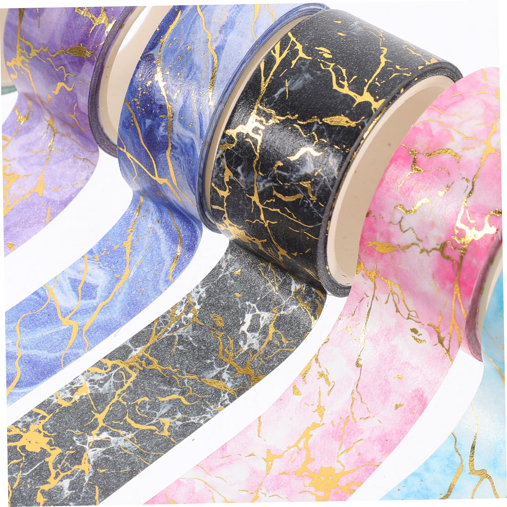 SHINEOFI 70rolki Roli Dekoracyjnej Taśmy Washi Wzór Marmuru Samoprzylepna Taśma Do Scrapbookingu i Dekoracji Każda Rola Idealna Do Prowadzenia Dzienników i Kreatywnych Projektów