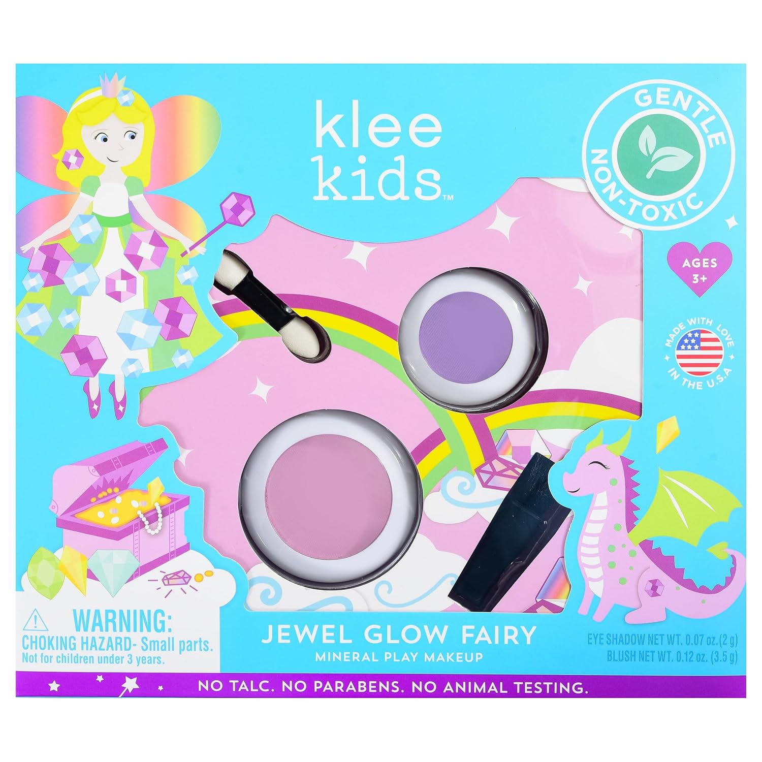 Klee Naturals Mineral Play Makeup Kit. Gentle and Non-Toxic. Kid-Friendly. Made in USA. (Jewel Glow Fairy)