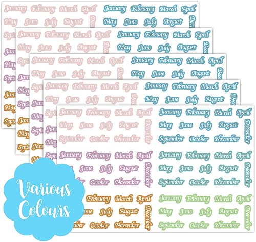 Miniatura 3 de 360 calcomanías de mes de 12 meses del año, calcomanías decorativas de temporada, calcomanías extraíbles mensuales, calcomanías mensuales para