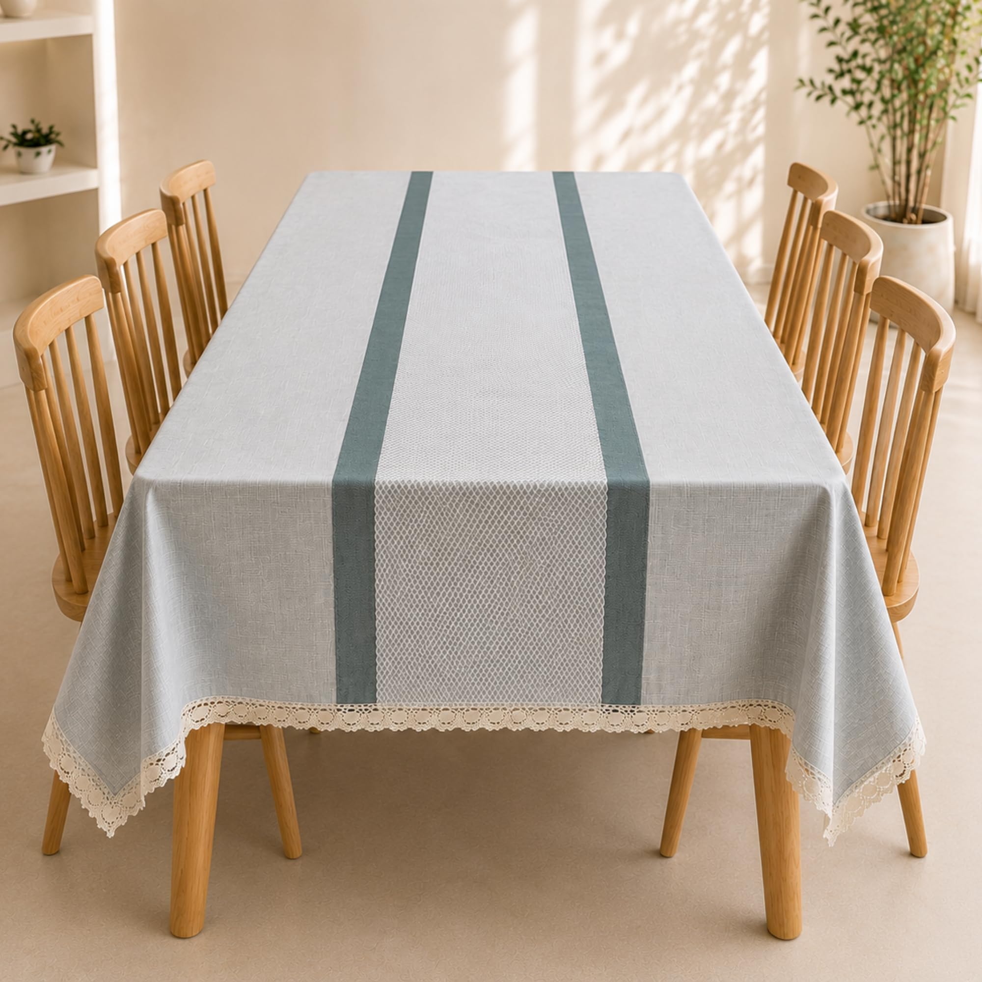 Nappe rectangulaire polyester infroissable et lavable 320g/m² WedDecor grise pour table de buffet