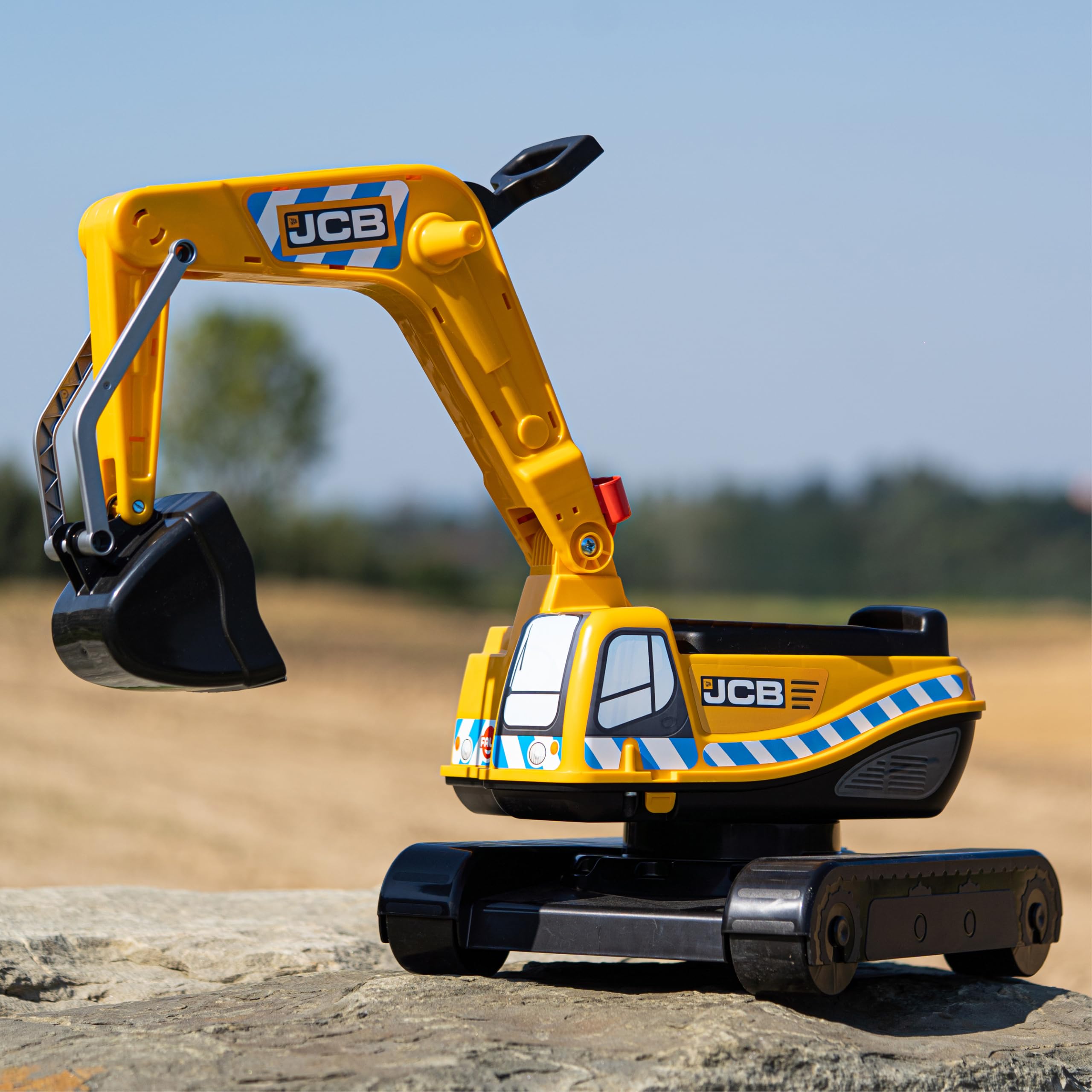 FALK - Bagger JCB – ab 3 Jahren – Bagger und Schaufel mit Gelenk – Drehkabine 145
