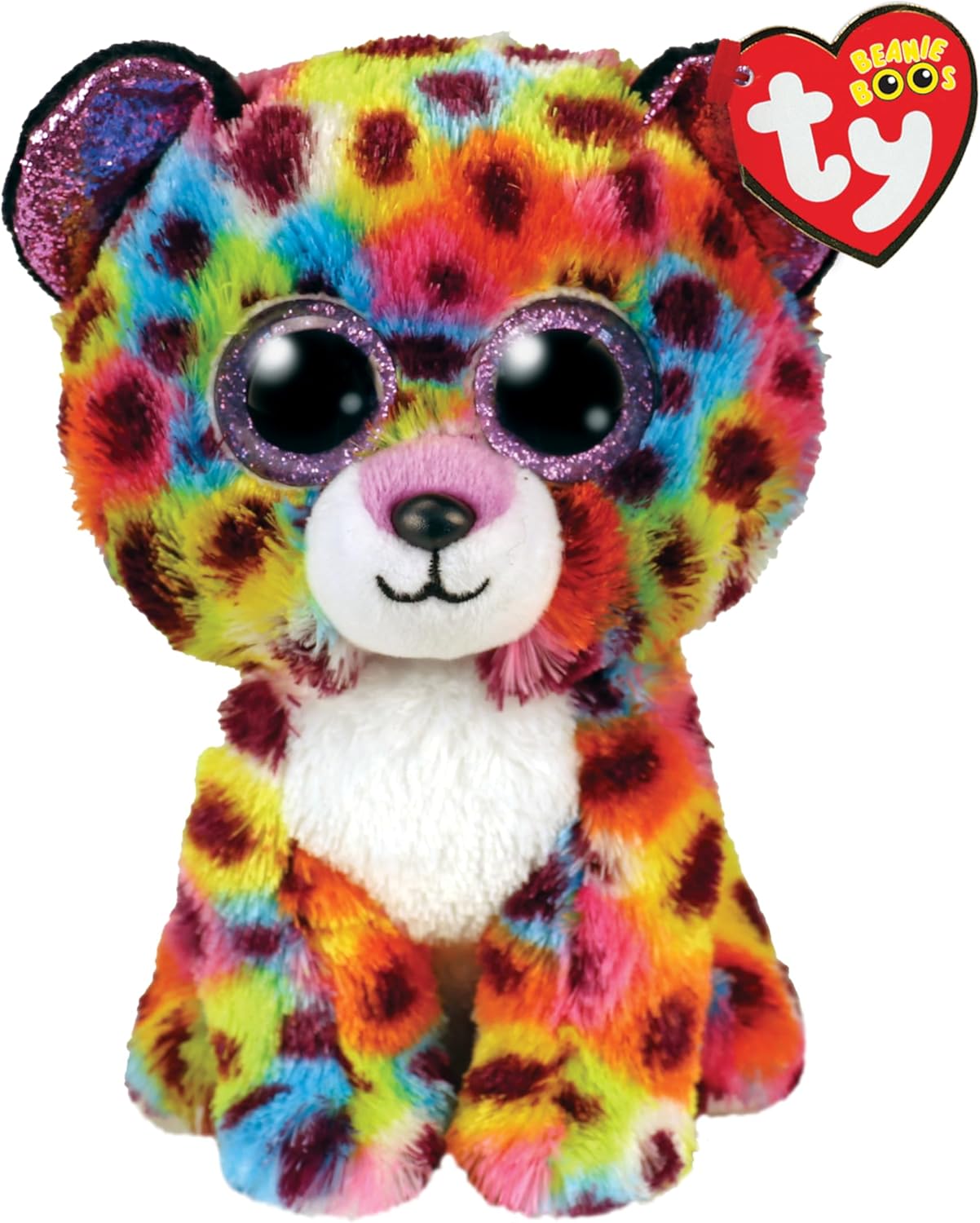 TY 36284 15 cm Giselle Leopard W/Horn-Beanie BOOS, Multicolored, One Size