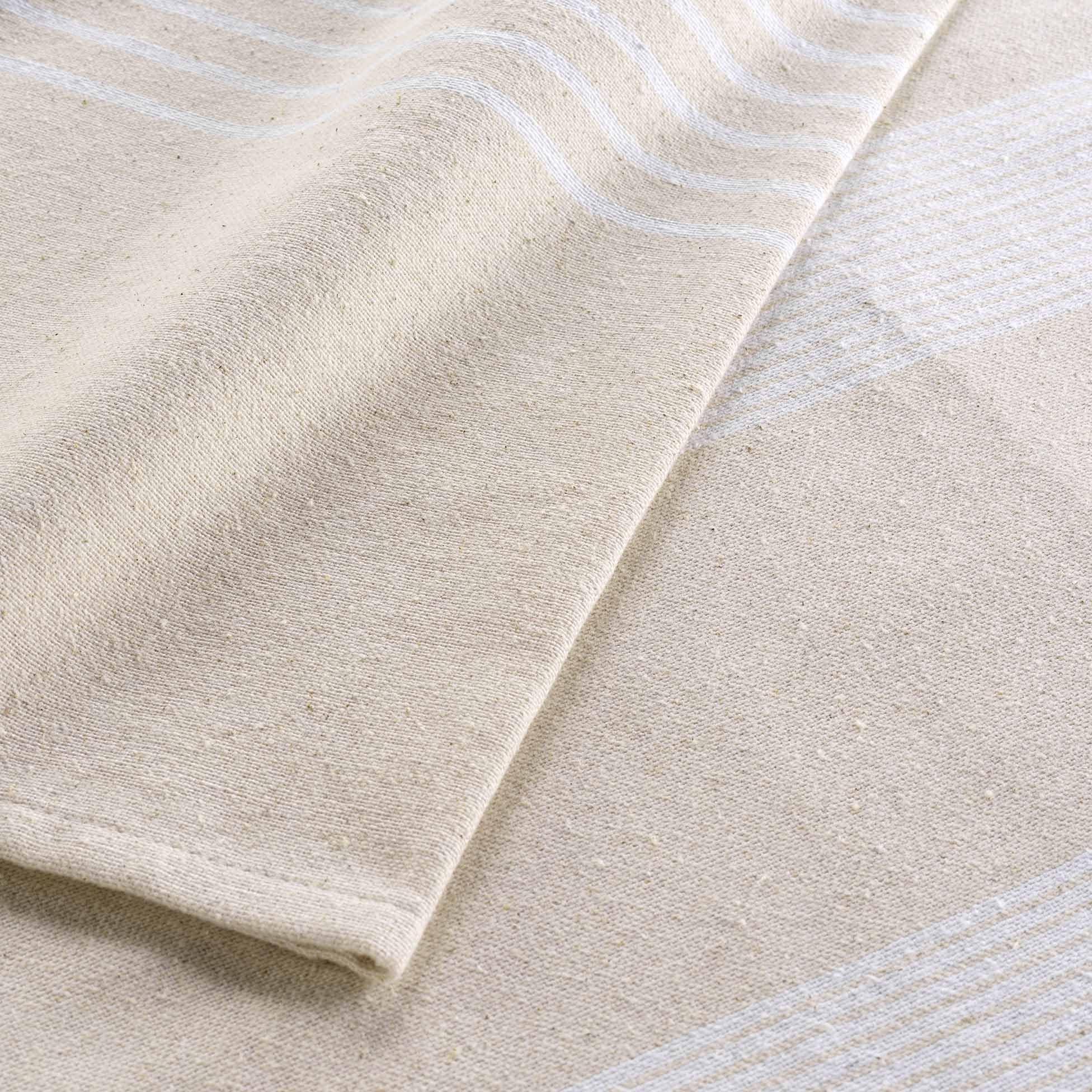 Douceur d'Intérieur, Couvre-Lit (240 x 260 cm) Adele Naturel, Coton & Polyester Tissé