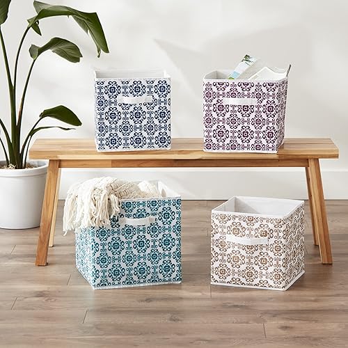 Miniatura 6 de DII No tejido de poliéster, cubo de almacenamiento de desplazamiento, pequeño, azul náutico