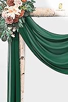 Vista 269 de Tela para envolver arco de boda, 4 paneles de 28 x 20 pies, cortinas de arco de boda rosa para ceremonia, cortinas de tela de gasa para cenador