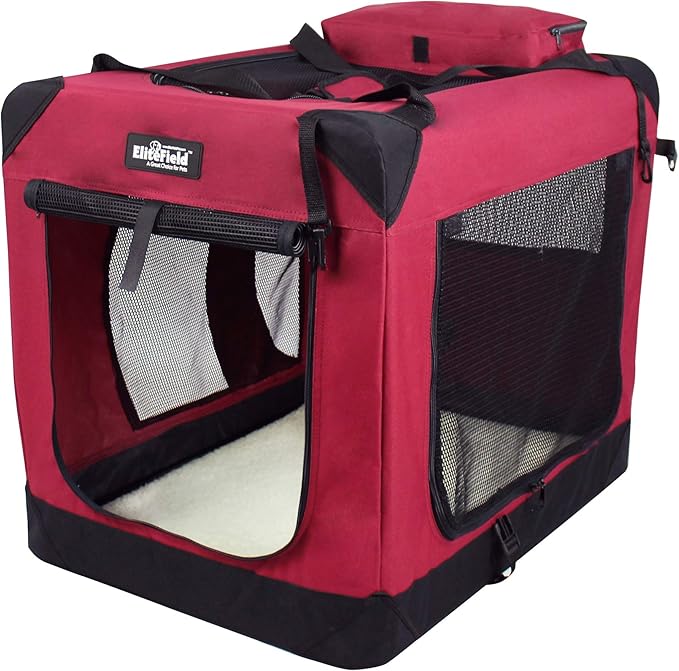 4 Best Dog Camping Crates (What We Liked) EliteField 3-Door Folding Soft Dog Crate