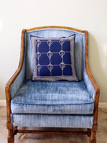 Saffron Marigold Funda de almohada de algodón naranja para cama y sofá. Bloque de mano impreso accesorios decorativos de verano indio 18x18 pulgadas