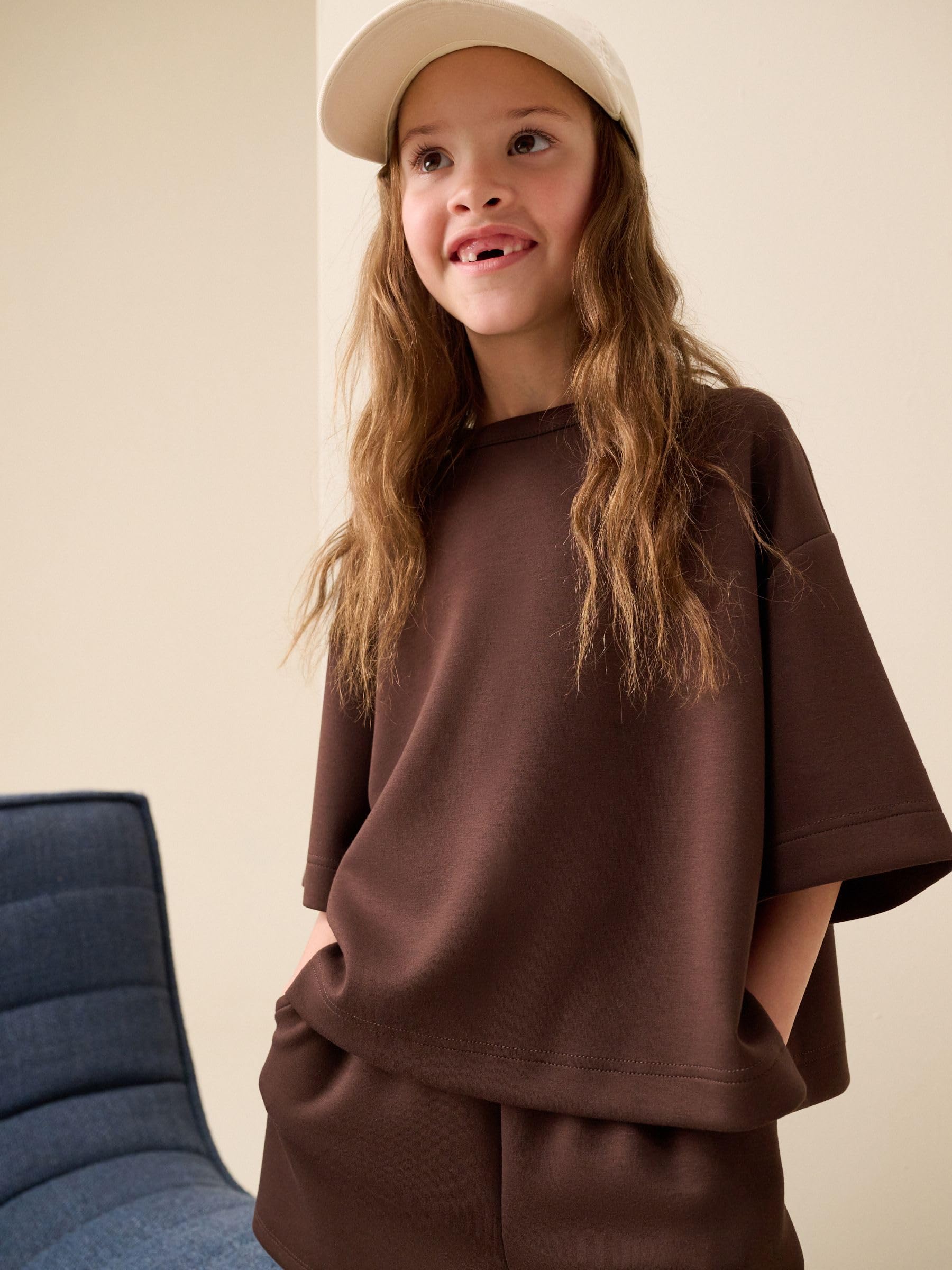 NEXT Niñas Conjunto supersuave de camiseta y pantalones cortos