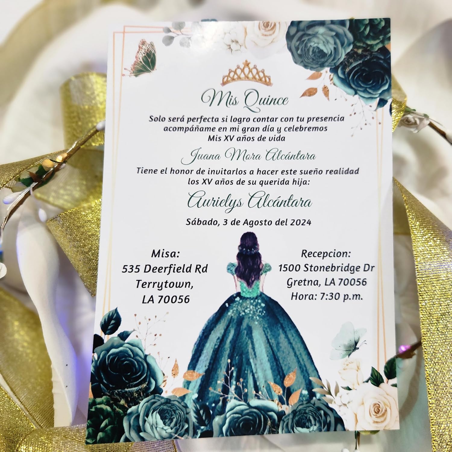 Invitaciones de quinceañera personalizadas, 20 Invitaciones con sobre, XV Años, Mis Quince, Tarjetas para 15 años