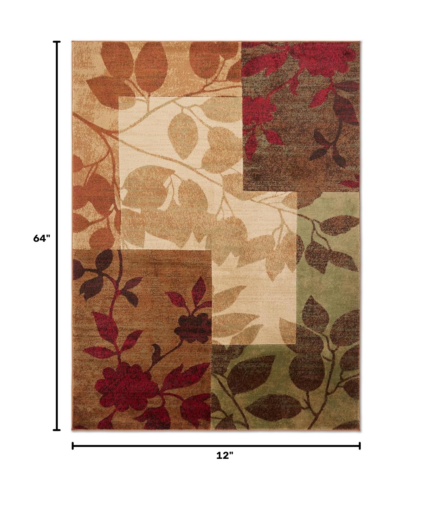 Home Dynamix Amelia Modern Area Rug | 92 x 125 Rectangle | BeigeGreenRed product thumbnail 5