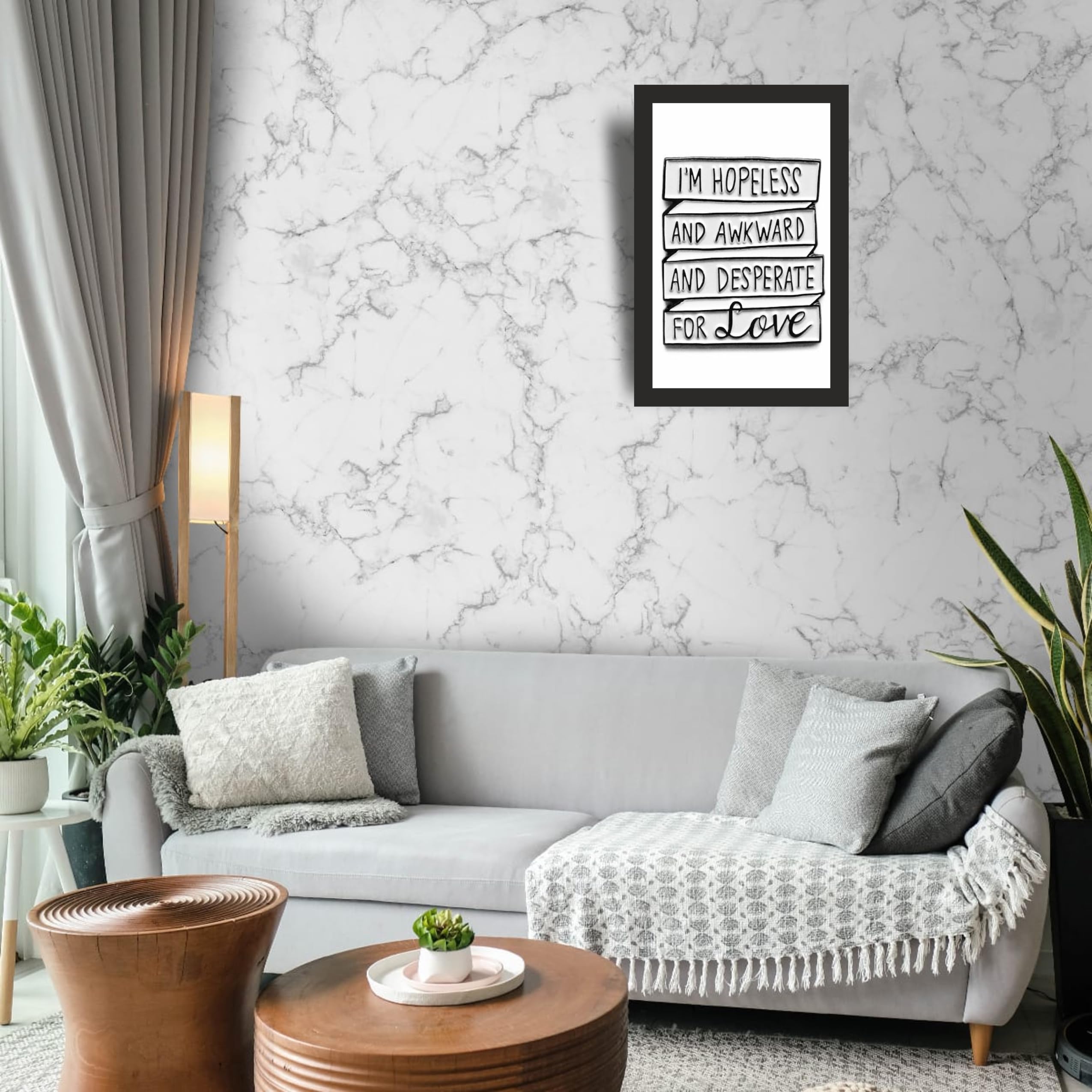 Friends Chandler Love Quote Banner Photo Frame A4 Black