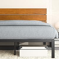 Vista 3 de ZINUS Paul Metal and Wood Platform Bed Frame / No Box Spring Needed / Wood Slat Support / Easy Assembly, Full