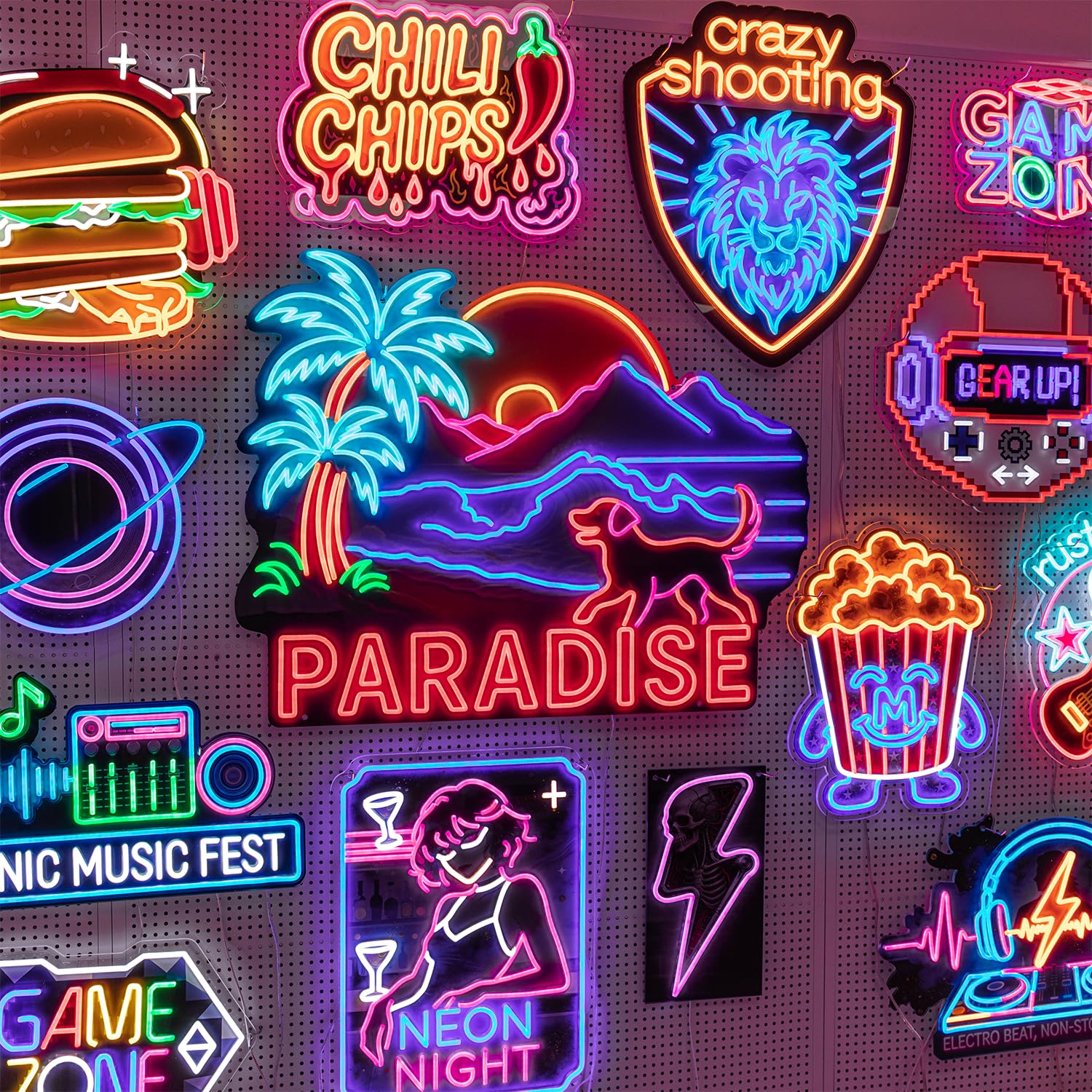 YARUVEX Custom Logo Neon Sign, Personalized UV Printed Business Logo LED Neon Sign, Customizable Large Light up Sign for Shop, Bar, Salon, Office, Nails, Beauty Studio Wall Decor, Images Print