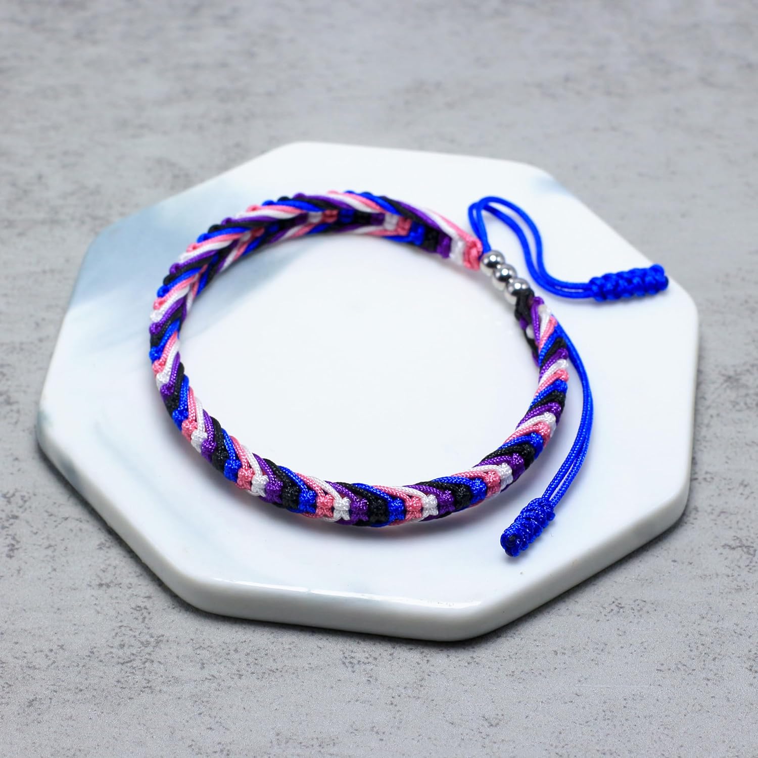 LAMIBEE Bisexual Pansexuality LGBT Proud Love Tibetan Wrist Wrap Bracelet | Amulet and Boho Rope Bracelet Bangles for Women Men Thread for Him and Her - Image 5