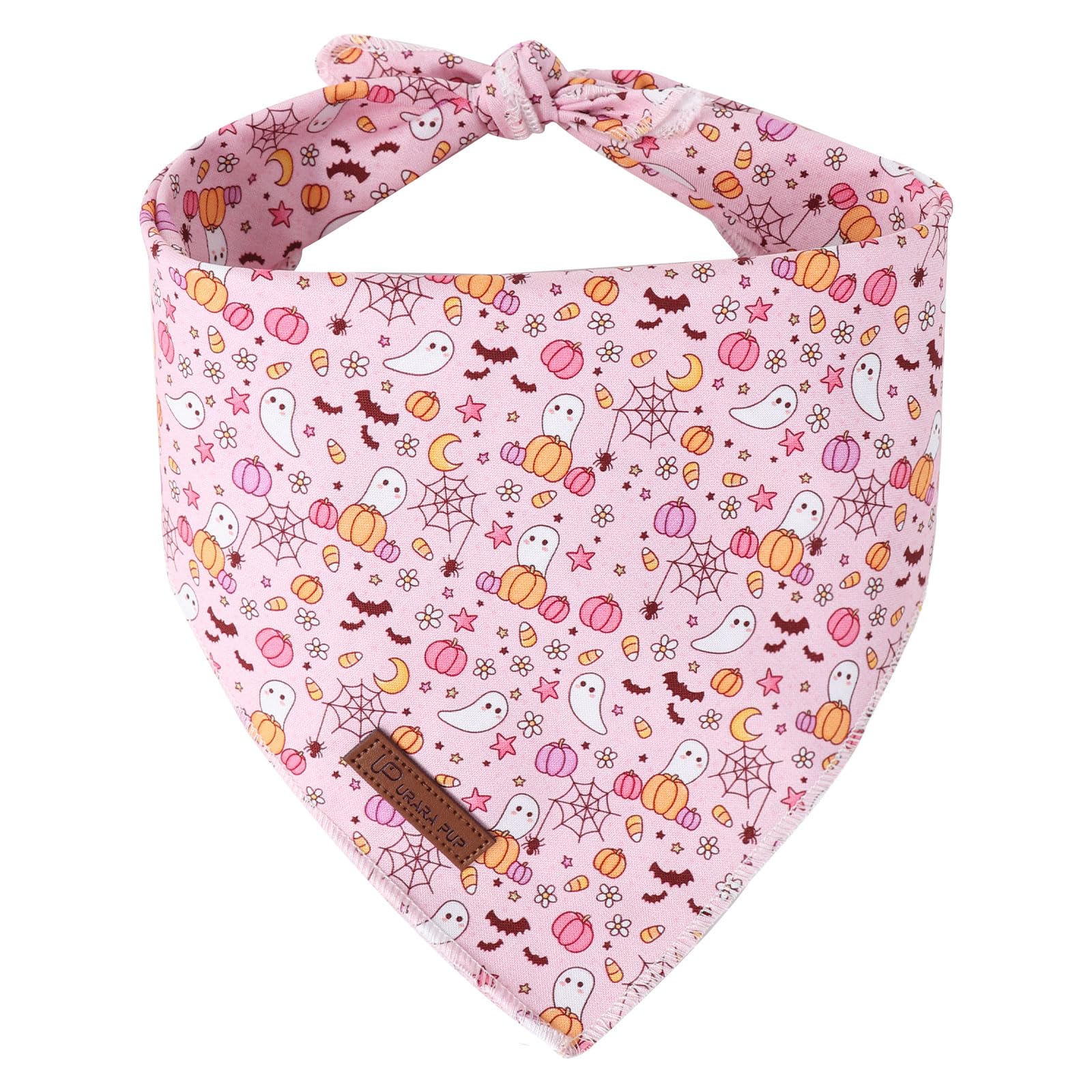 Halloween Pumpkin Dog Bandana, Halloween Triangle Bid Scarf with Pumpkin,Ghost,Bat Pattern, Cotton Pet Kerchief for Girl Boy Dogs or Cats, Cute Puppy Bandana Fancy for Dogs โ image 1
