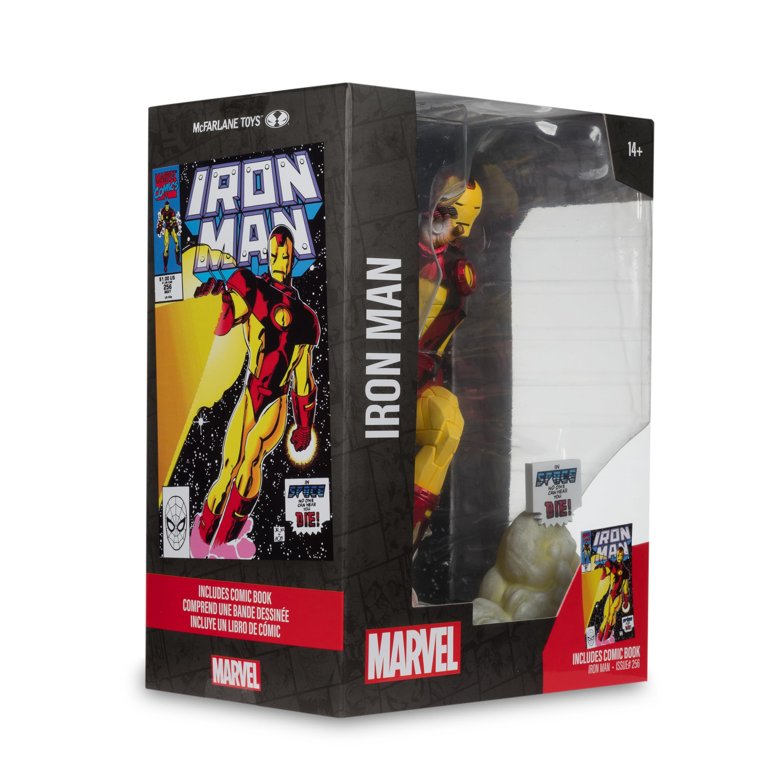 McFarlane Marvel Iron Man #256 Figurka kolekcjonerska w skali 1/6 ze sceną i komiksem