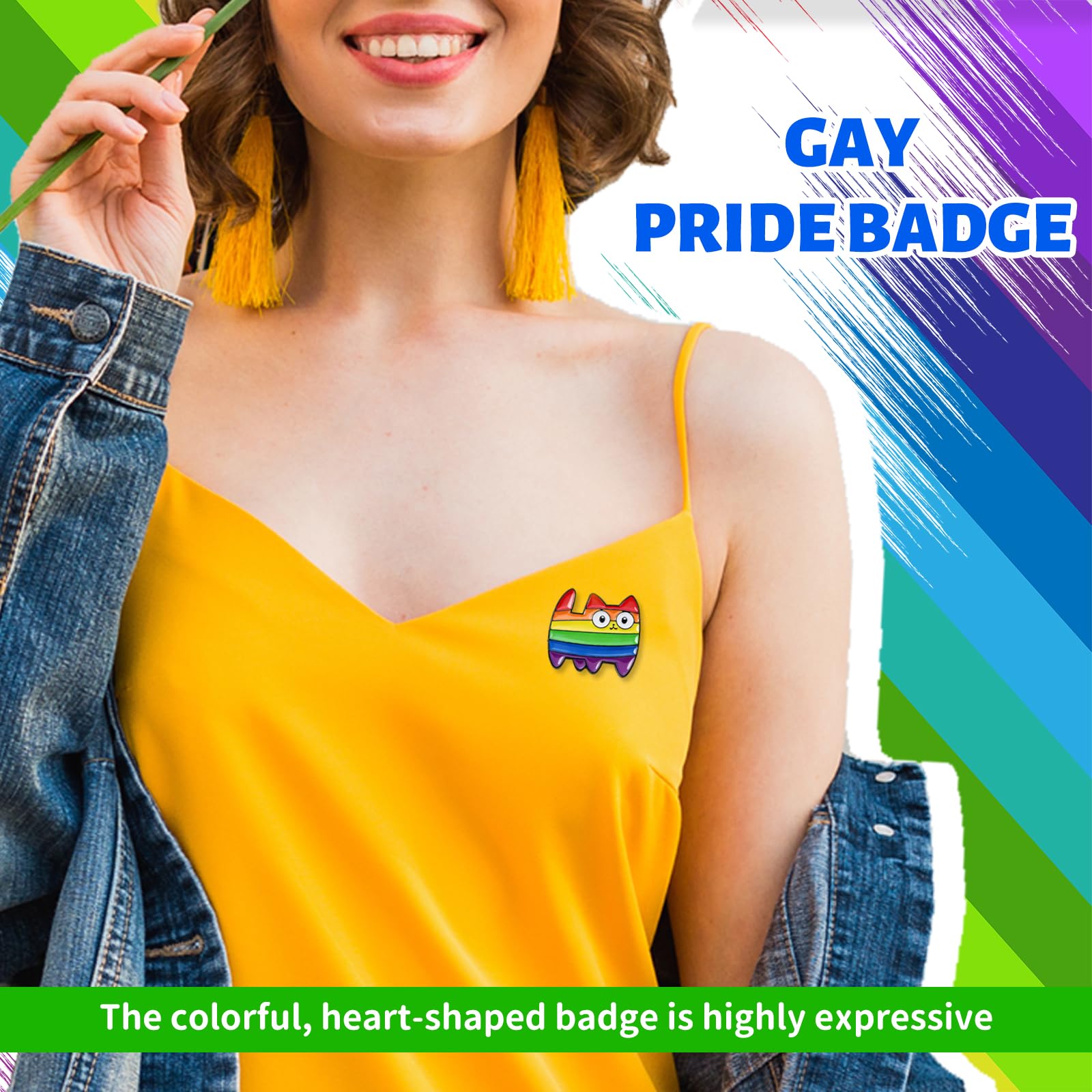 Regenbogen Pride Pins,Emaille-Anstecker für Kleidung, Rucksack,LGBTQ Accessoires,Rainbow Friends Accessoires, Katzen-Pins,Geschenkidee für Pride Month - 4