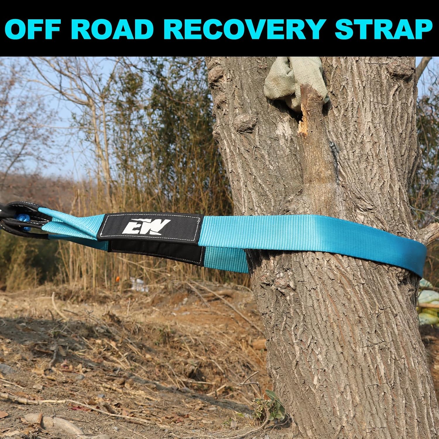 NIXFACE Offroad Recovery Kit 10 Ton Heavy Duty Snatch Block Pulley，3" x8'Tree Saver(36,000lbs), 1/2"x 22" Soft Shackles