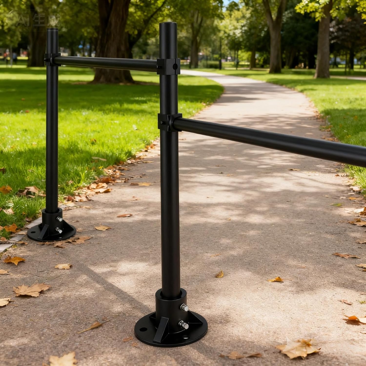 Heavy Duty Round Floor Bracket, 5.9 X 5.9 X 4.3 in Metal Railing Floor Flange, 2.5 in Inner Diameter Round Post Base for Mailbox, Fence, Flag Pole