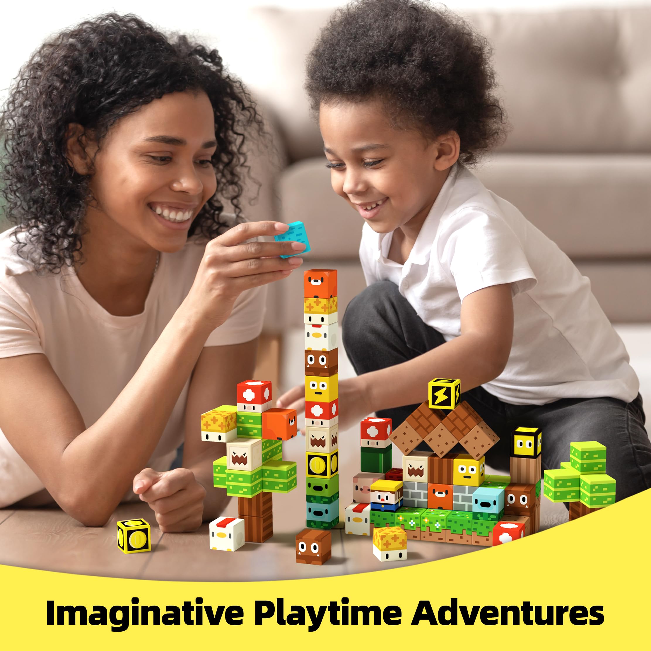 100 bloques magnéticos para niños, juguetes de construcción para niños y niñas de 3 años en adelante, construcción basada en juegos, MagWonder con juguetes de construcción magnéticos, regalo 5