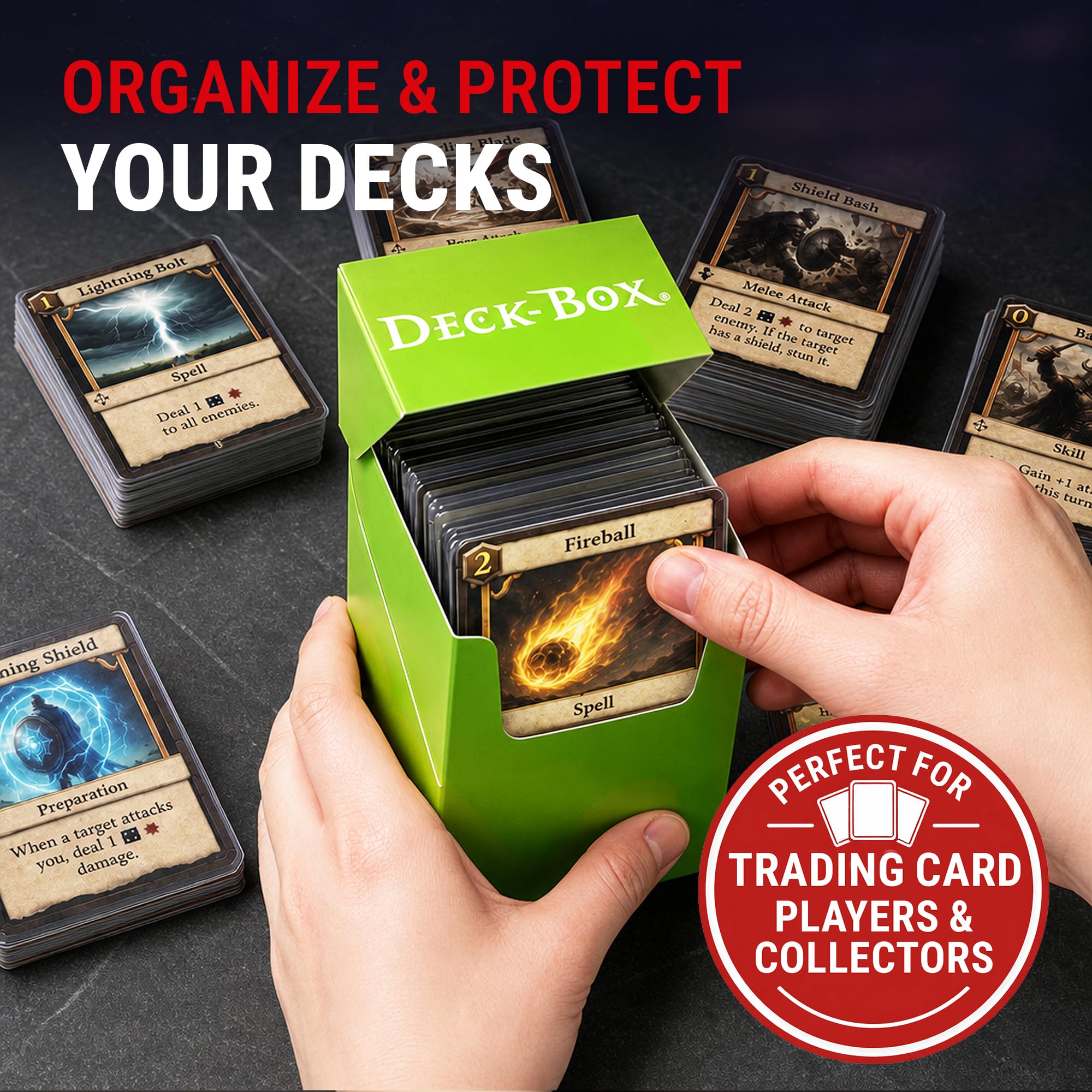 Ultra Pro Magic/Pokemon/YuGiOh Cards Deck Boxes, Set of 5 (Red, Blue, Green, Black and White)) Toys