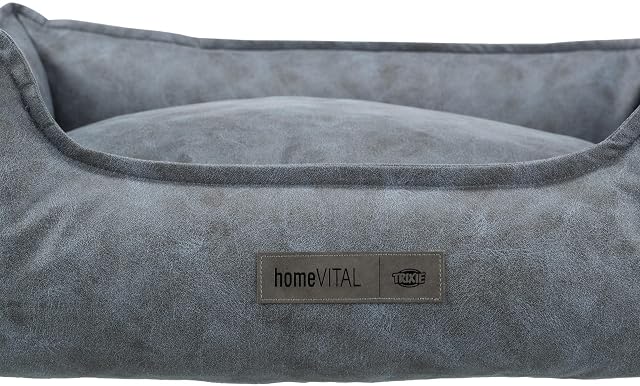 Foto 6 de 6 de Trixie Cama Vital Calito, Cuadrado, 80 × 60 cm, Azul/Gris
