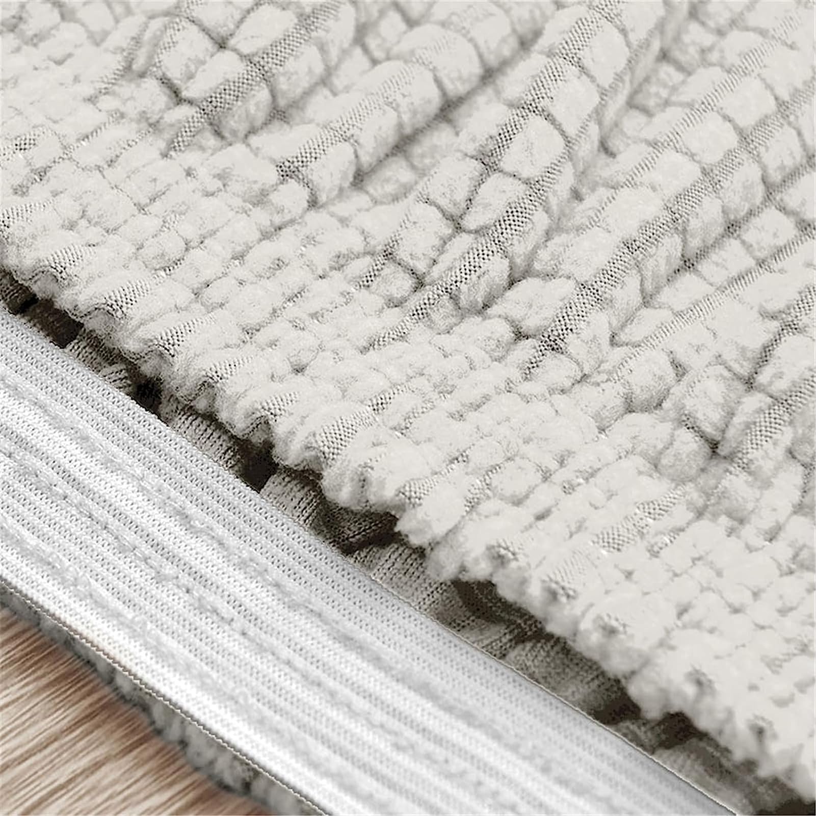 Funda de Sillón Reclinable Relax 1 2 3 Plazas Elástica Jacquard Suave Funda de Sofá con Bolsillos Laterales Protector de Muebles Cubre Sofá Antideslizante (Blanco Marfil,3 Plazas)