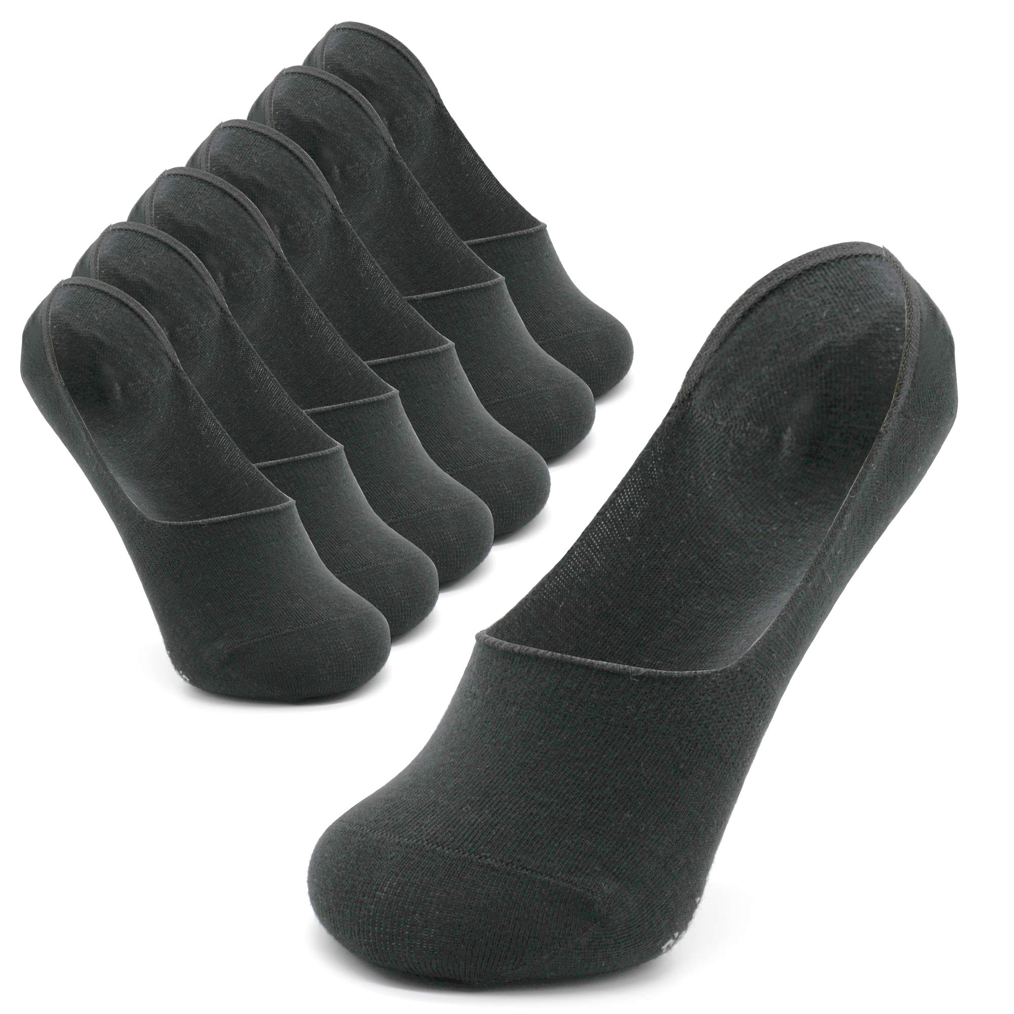 Piarini 6 Paar Unsichtbare Socken - Rutschfeste no show Sneakersocken Damen Herren - Invisible Füßlinge mit Silikon Pad