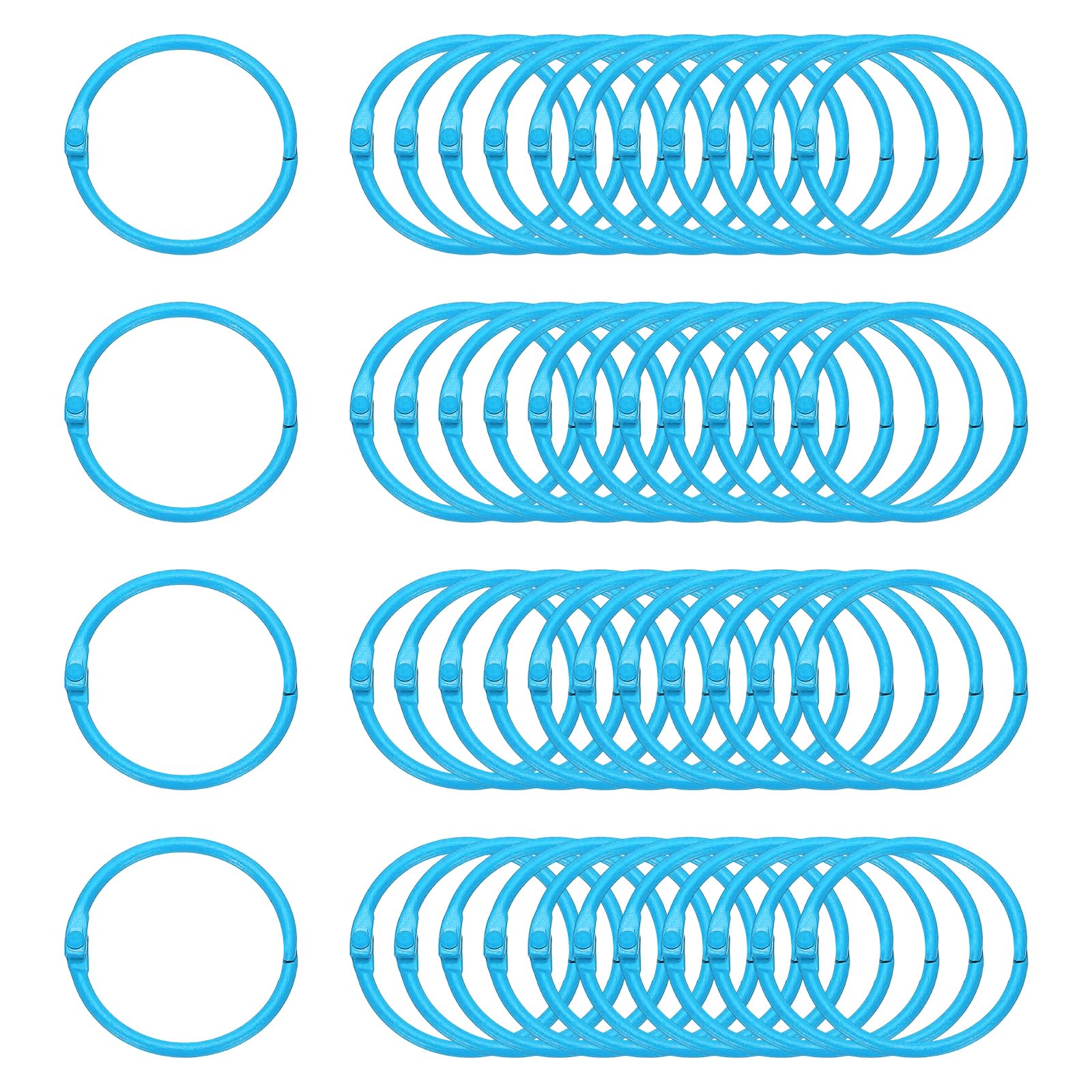 PATIKIL 48Pcs Loose Leaf Binder Rings
